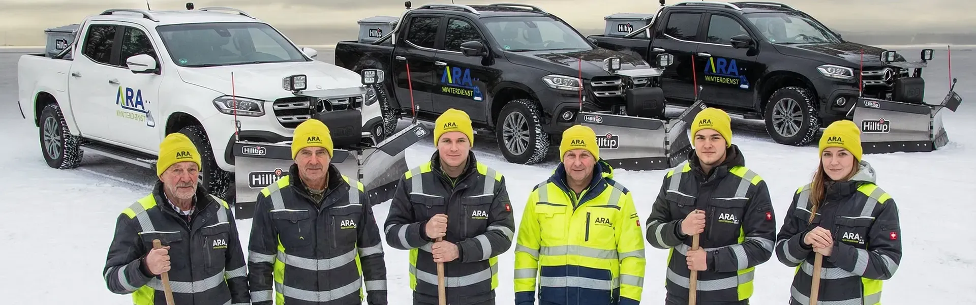 Winterdienst Worms Räumdienst Team und Fahrzeuge