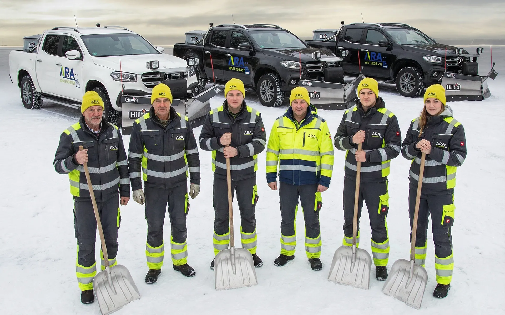 Winterdienst Worms Räumdienst Team und Fahrzeuge